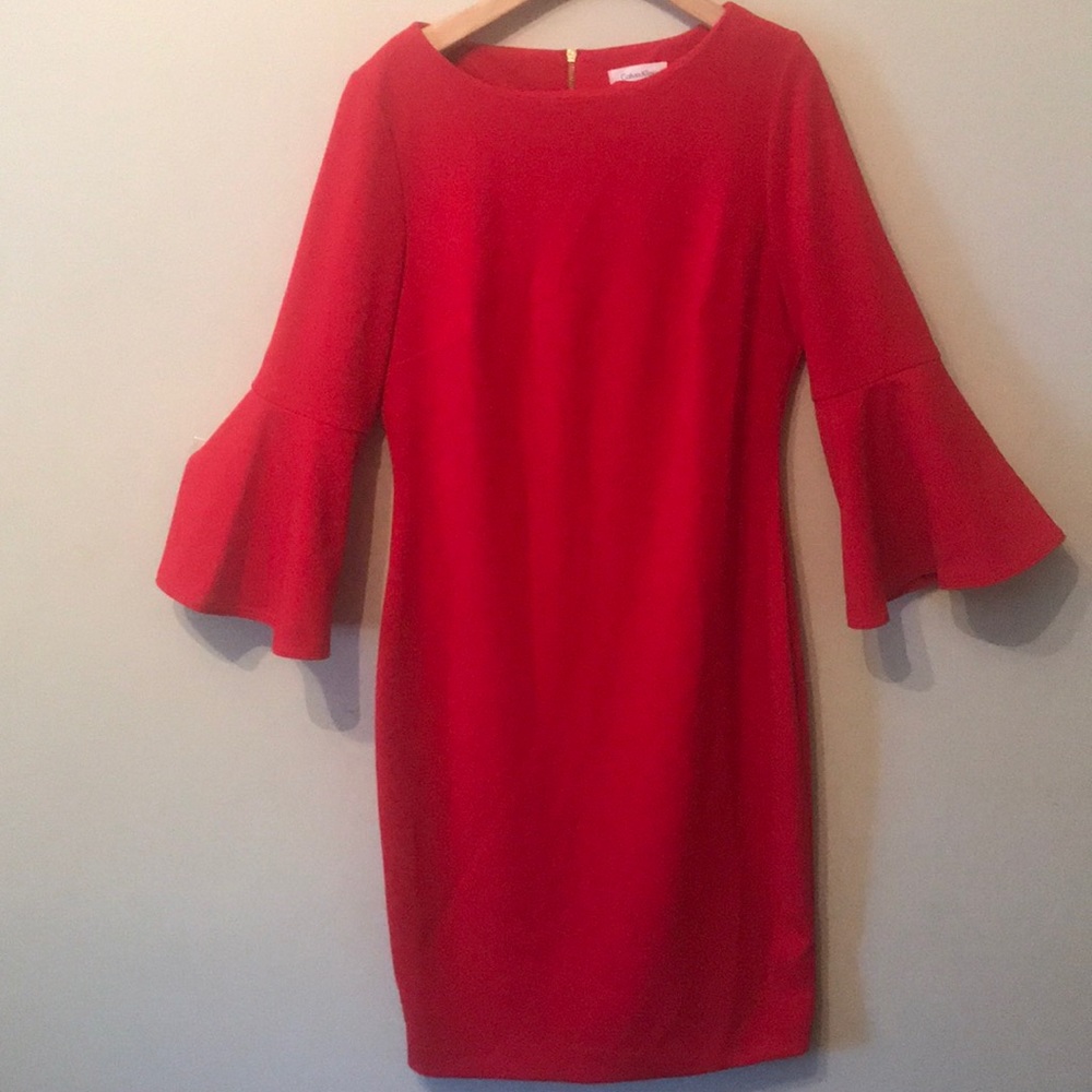 Calvin Klein Red sheath Dress